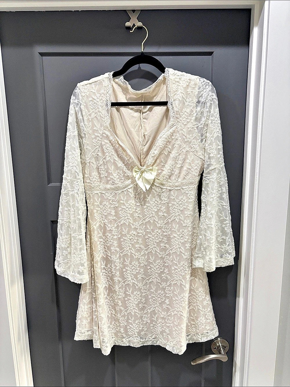 SHEIN Curve Lace Dress Floral Lace Mini Dress Size XL Like New